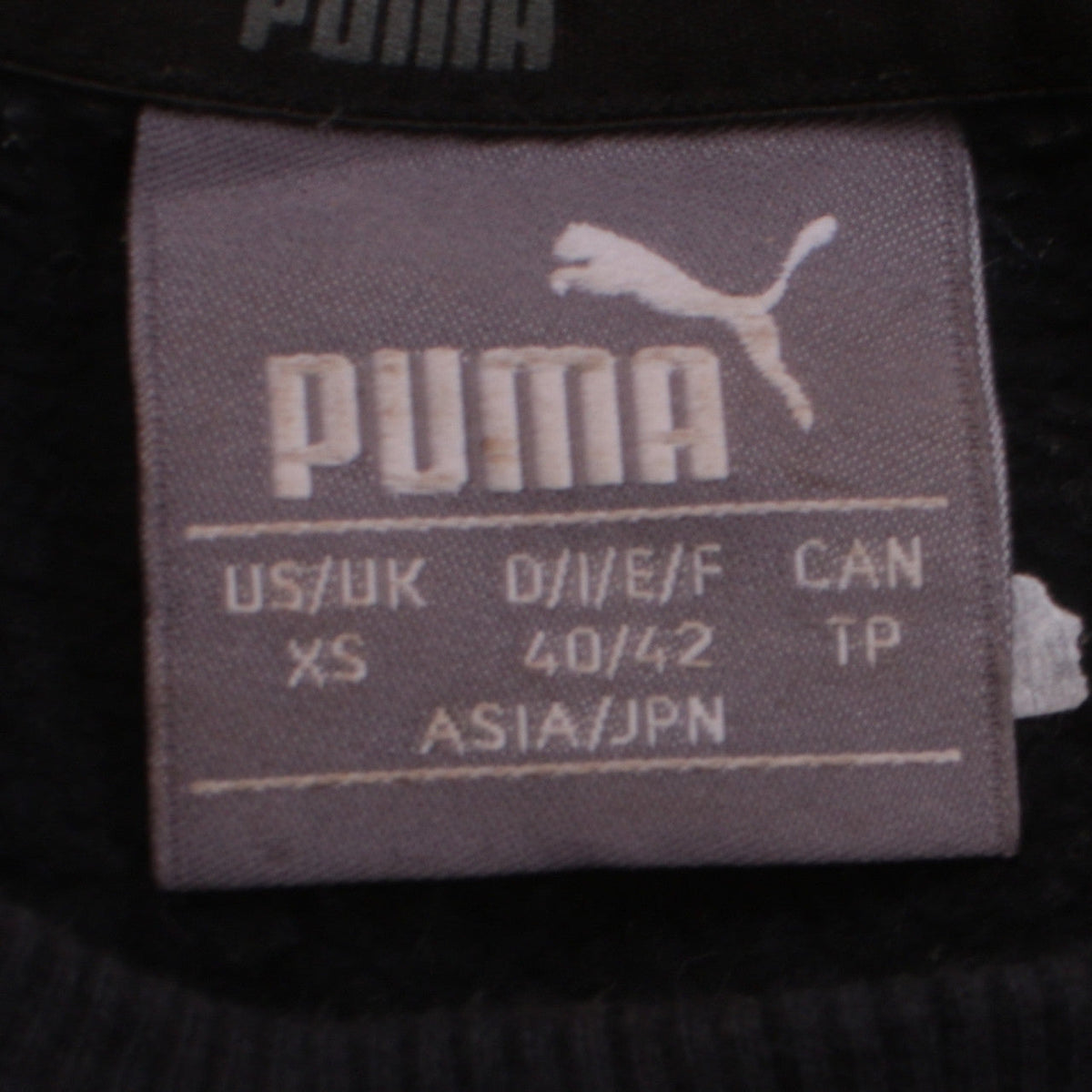 Mens UK Size XS PUMA Black Pullover Sweatshirt
