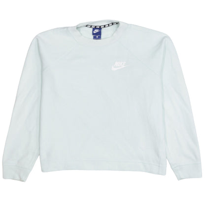 Womens UK Size L Nike Blue Pullover Sweatshirt