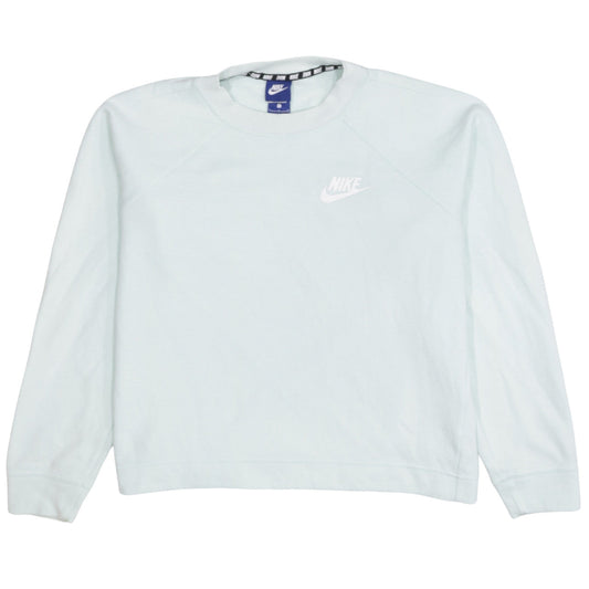 Womens UK Size L Nike Blue Pullover Sweatshirt