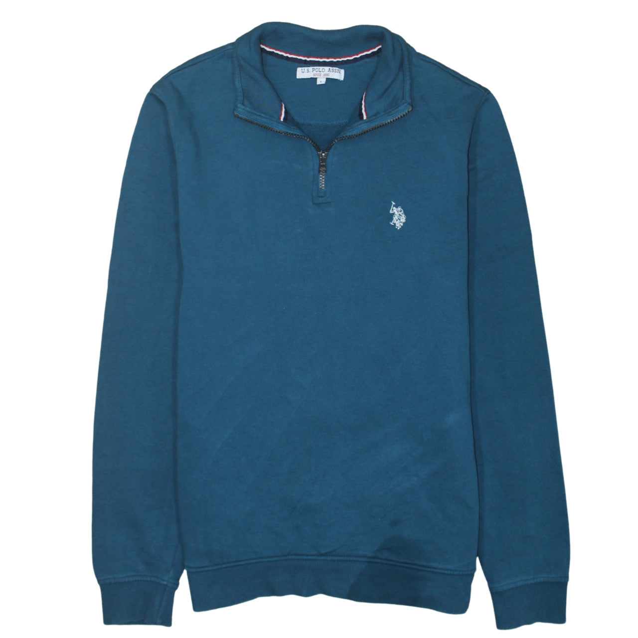 Mens UK Size S U.S. Polo Assn. Blue Henley Sweatshirt