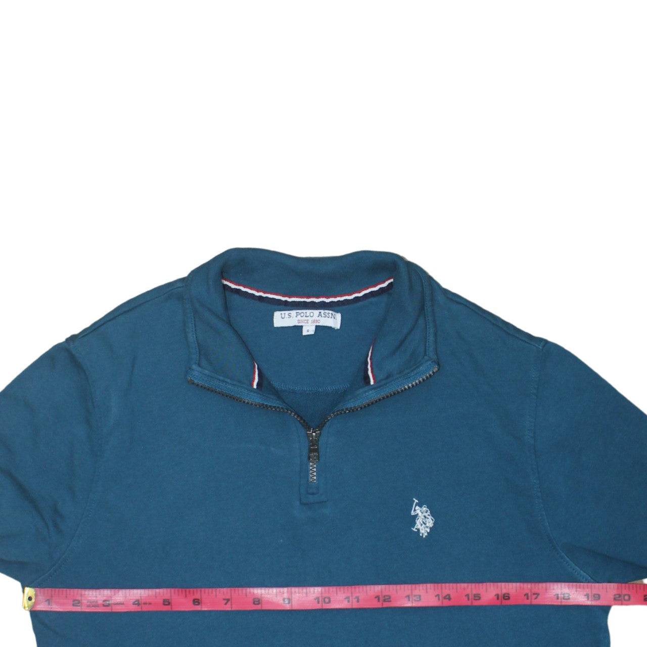 Mens UK Size S U.S. Polo Assn. Blue Henley Sweatshirt