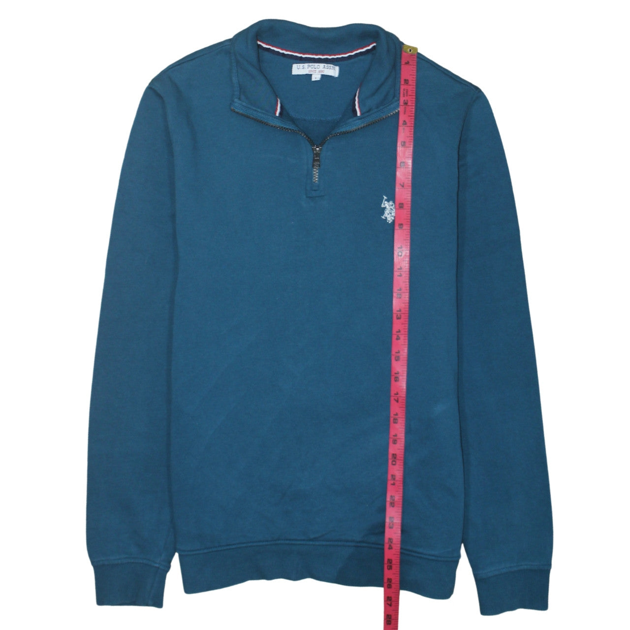 Mens UK Size S U.S. Polo Assn. Blue Henley Sweatshirt