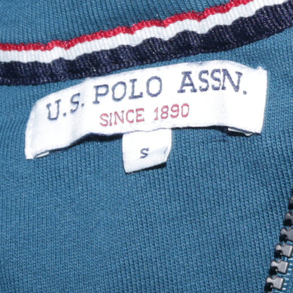 Mens UK Size S U.S. Polo Assn. Blue Henley Sweatshirt