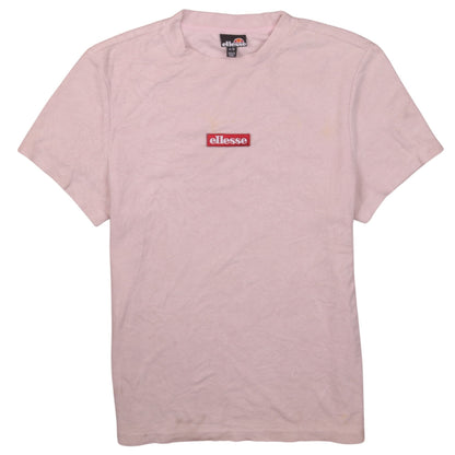 Womens UK Size 10 ellesse Pink Basic T-Shirt