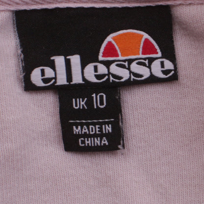 Womens UK Size 10 ellesse Pink Basic T-Shirt