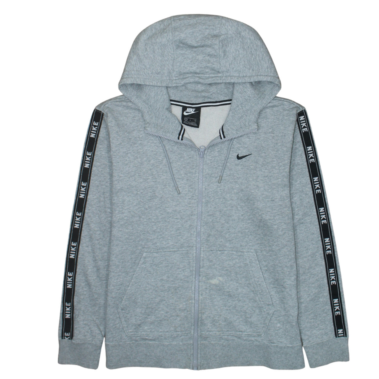 Mens UK Size S Nike Grey Full Zip Hoodie