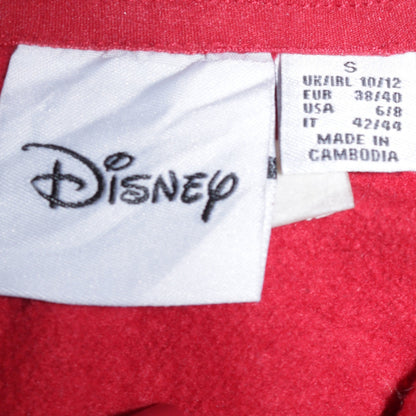 Womens UK Size S Disney Red Pullover Hoodie