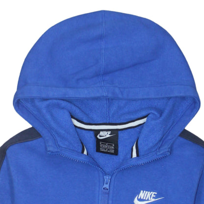 Nike Boys Blue Colourblock 1/4 Zip Hooded Sweatshirt 10-12 Years