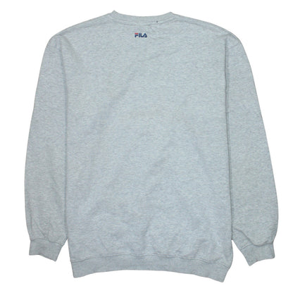 Fila Mens Grey Cotton Blend Logo Sweatshirt Size L