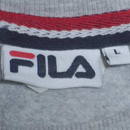 Fila Mens Grey Cotton Blend Logo Sweatshirt Size L