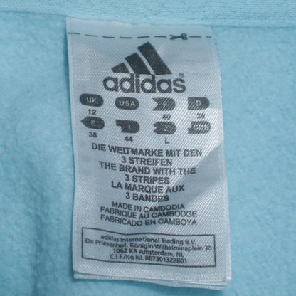 Womens UK Size 12 adidas Blue Full Zip Hoodie