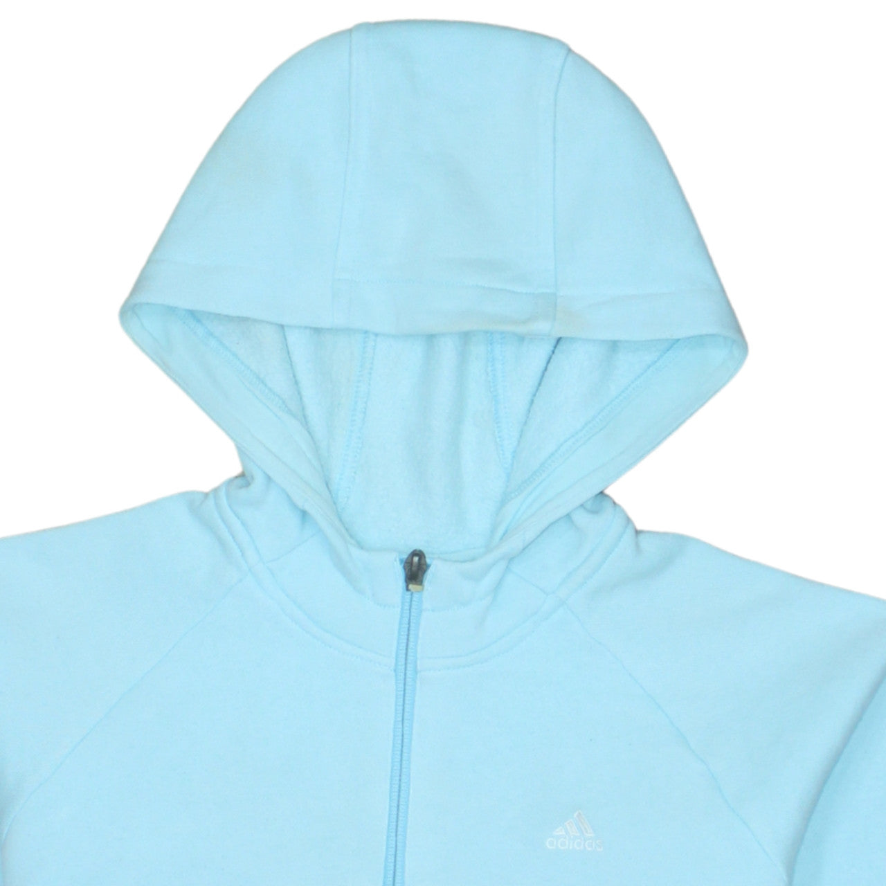 Womens UK Size 12 adidas Blue Full Zip Hoodie
