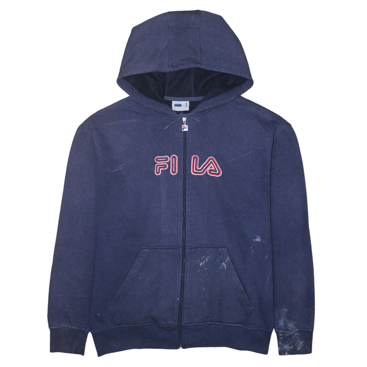 Mens UK Size M FILA Blue Full Zip Hoodie