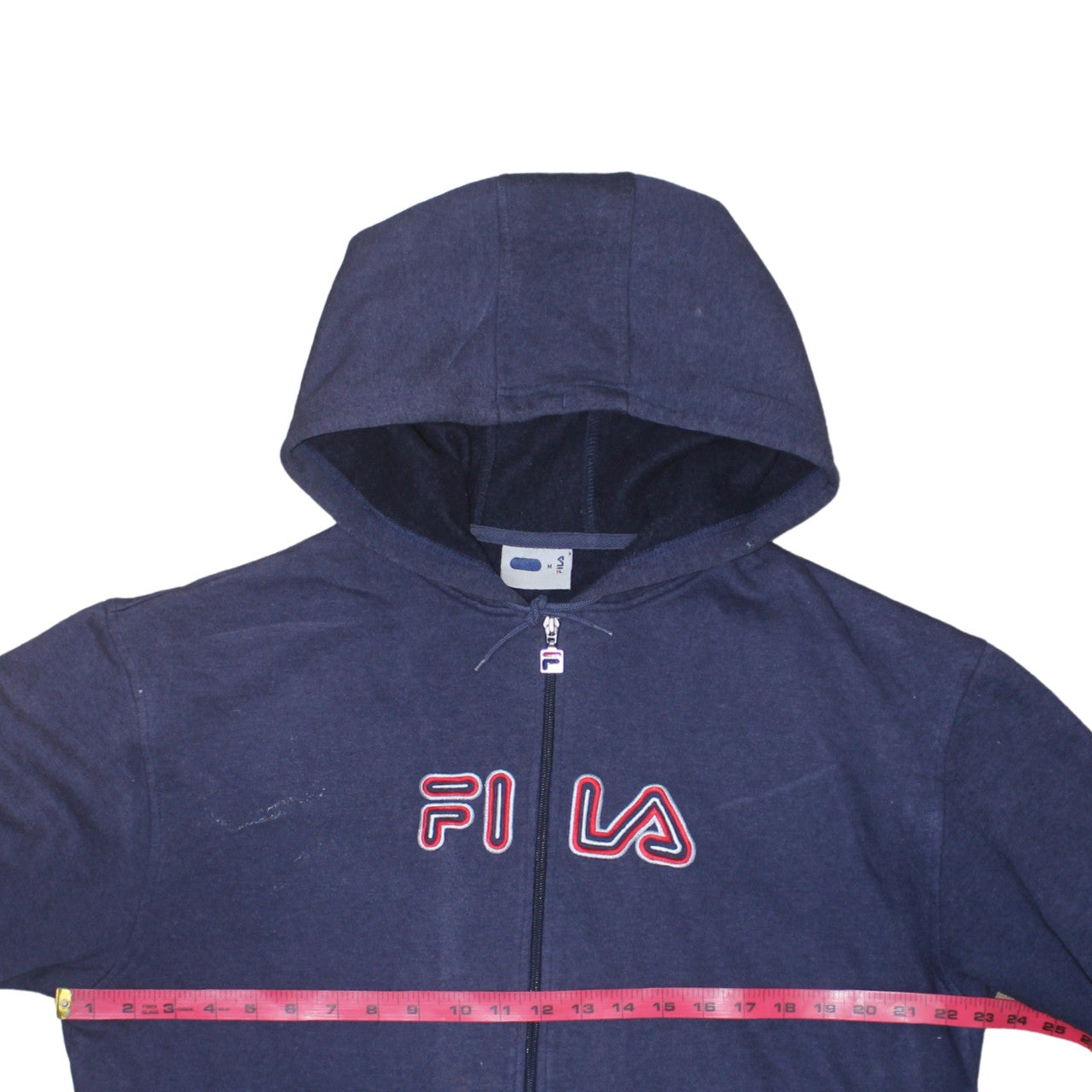 Mens UK Size M FILA Blue Full Zip Hoodie