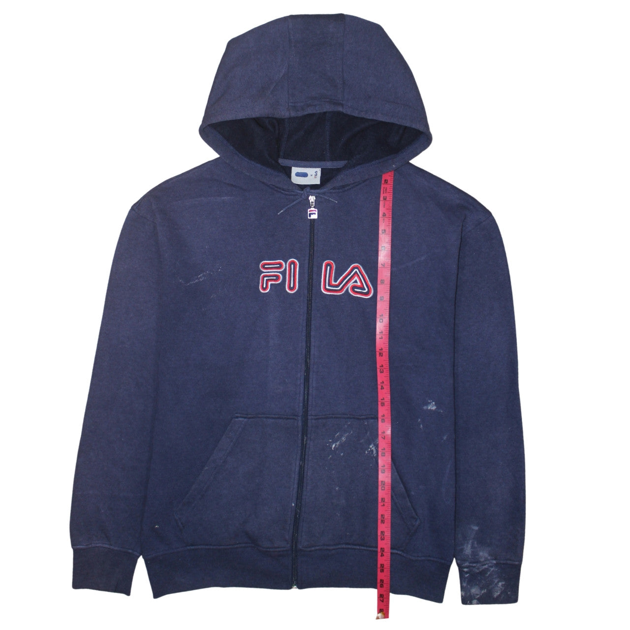 Mens UK Size M FILA Blue Full Zip Hoodie