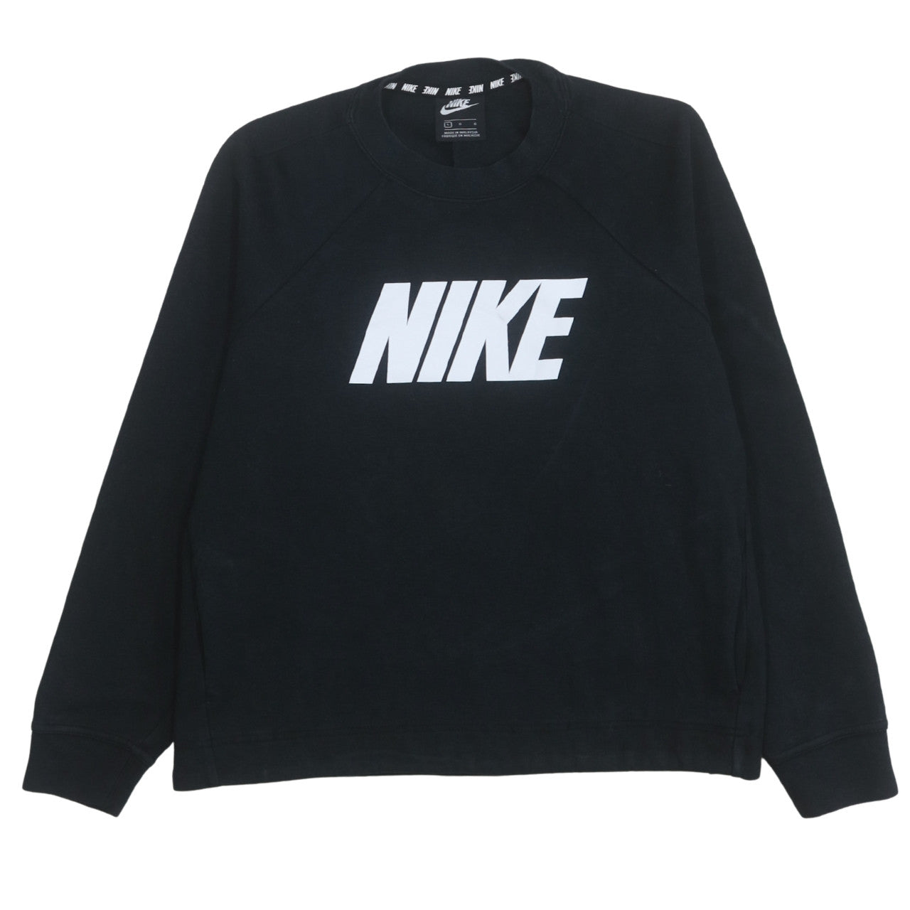 Womens UK Size L Nike Black Pullover Sweatshirt