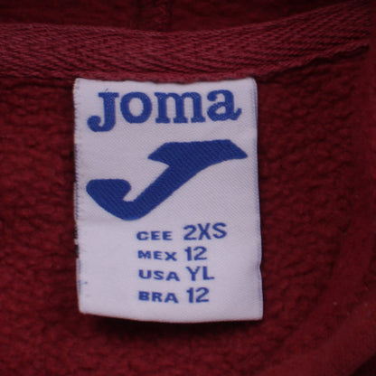 Joma Boys Red Pullover Hoodie 2XS Fleece Graphic Print Hooded Sweatshirt