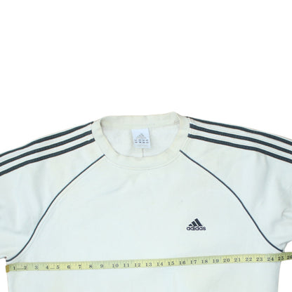 Mens UK Size L adidas White Pullover Sweatshirt