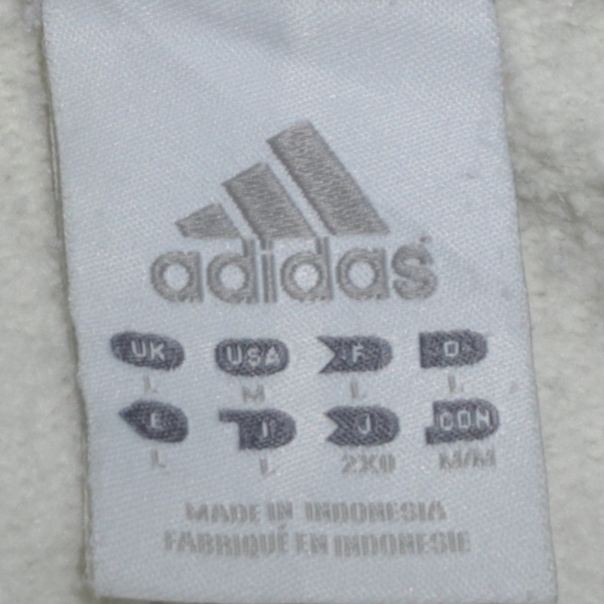 Mens UK Size L adidas White Pullover Sweatshirt