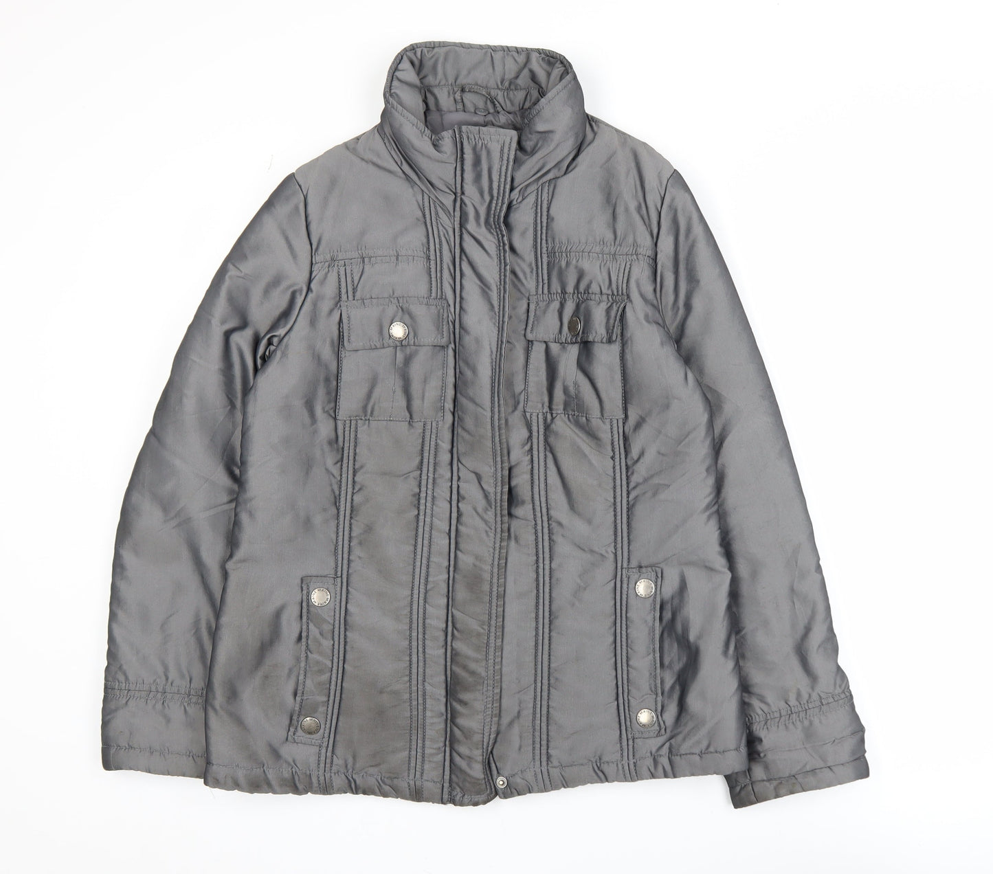 Womens UK Size 10 Maine New England Grey Puffer Jacket