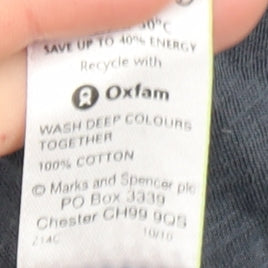 Womens UK Size 10 Marks and Spencer Blue Basic T-Shirt