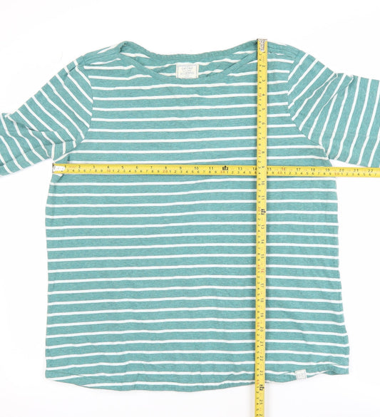 Womens UK Size 16 Fat Face Green Basic T-Shirt