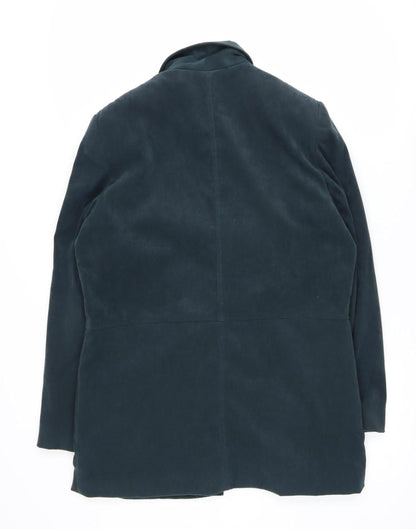 Womens UK Size 14 Style by EWM Blue Overcoat