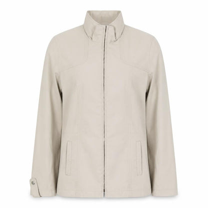 Bm Women’s Beige Size 12 Lightweight Cotton Blend Zip Jacket