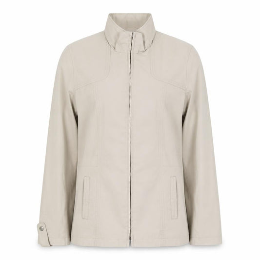 Bm Women’s Beige Size 12 Lightweight Cotton Blend Zip Jacket