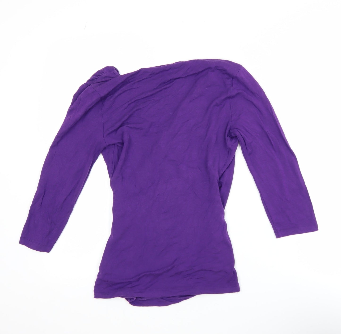 Womens UK Size XS Banana Republic Purple Wrap Blouse