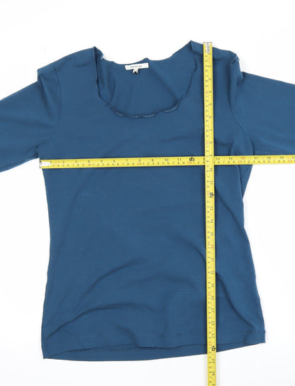 Womens UK Size L Sandwich Blue Basic T-Shirt