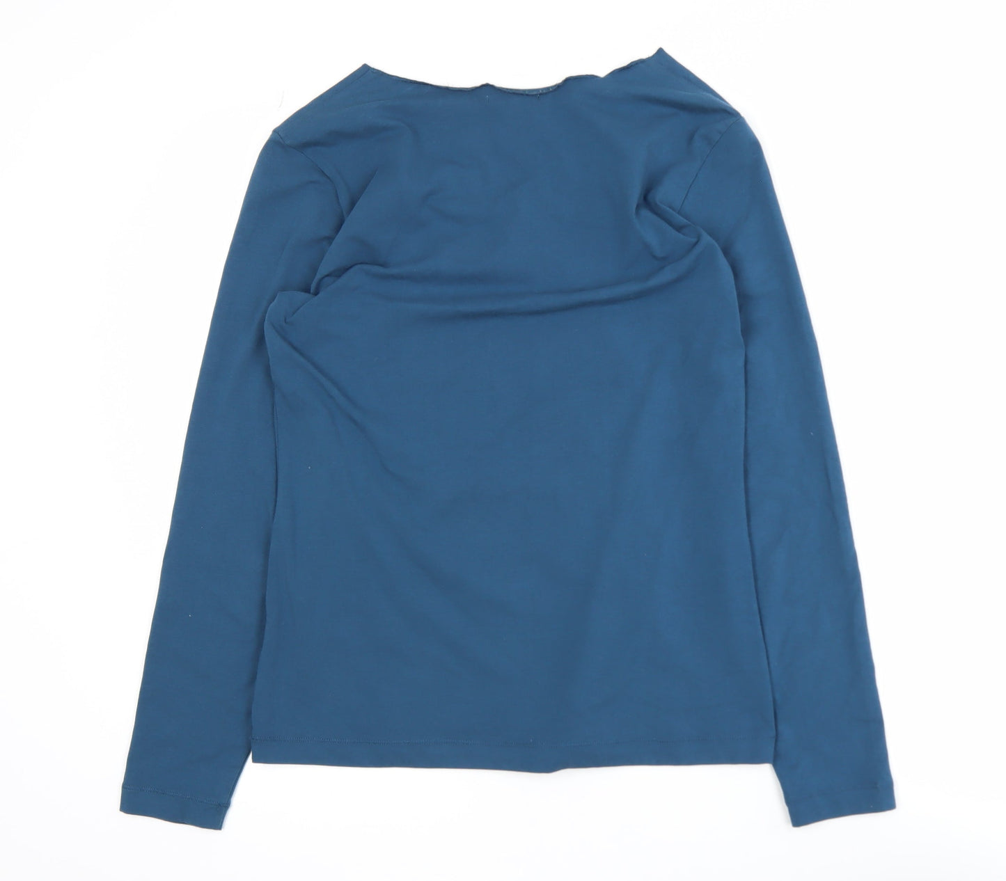 Womens UK Size L Sandwich Blue Basic T-Shirt