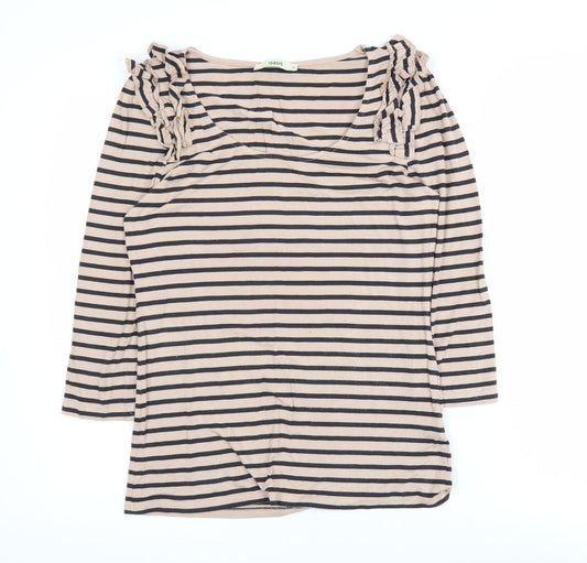Womens UK Size M Oasis Beige Basic T-Shirt