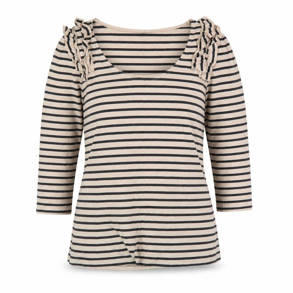 Womens UK Size M Oasis Beige Basic T-Shirt