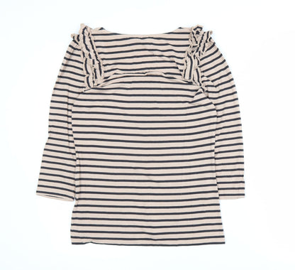 Womens UK Size M Oasis Beige Basic T-Shirt
