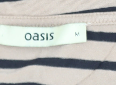 Womens UK Size M Oasis Beige Basic T-Shirt