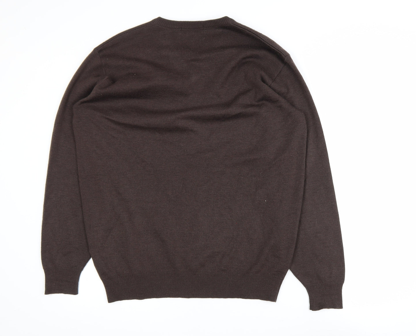 Mens UK Size M Marks and Spencer Brown Pullover Jumper