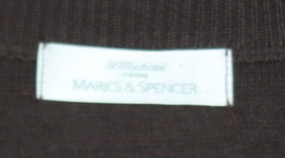 Mens UK Size M Marks and Spencer Brown Pullover Jumper
