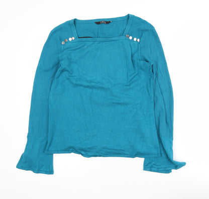 Womens UK Size 14 STAR by Julien Macdonald Blue Basic Blouse