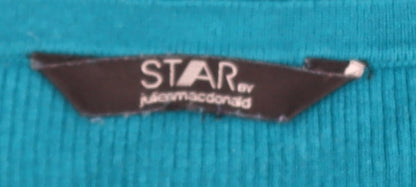 Womens UK Size 14 STAR by Julien Macdonald Blue Basic Blouse