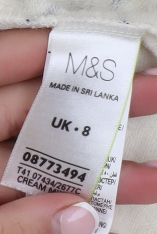 Womens UK Size 8 Marks and Spencer Ivory Pullover Jumper