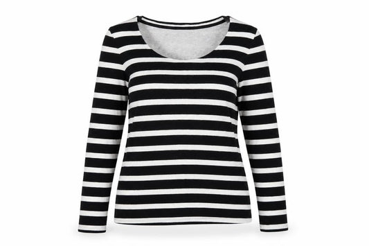 Womens UK Size 8 Whistles Black Basic T-Shirt