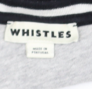 Womens UK Size 8 Whistles Black Basic T-Shirt