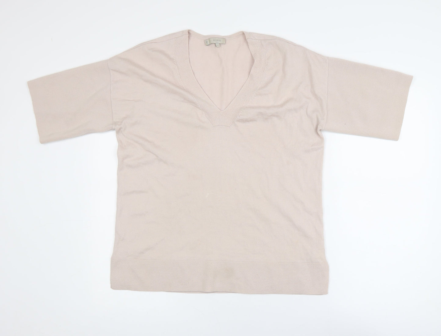 Womens UK Size S Hobbs Beige Basic Blouse