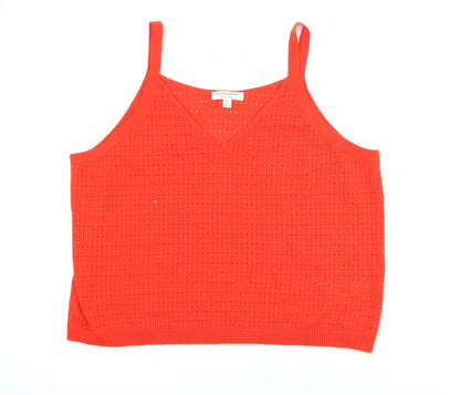 Womens UK Size XL Marks and Spencer Red Camisole Tank