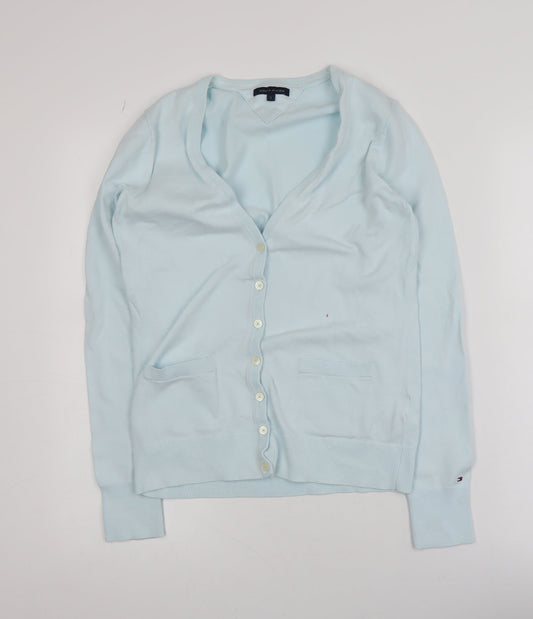 Womens UK Size S Tommy Hilfiger Blue Cardigan Jumper