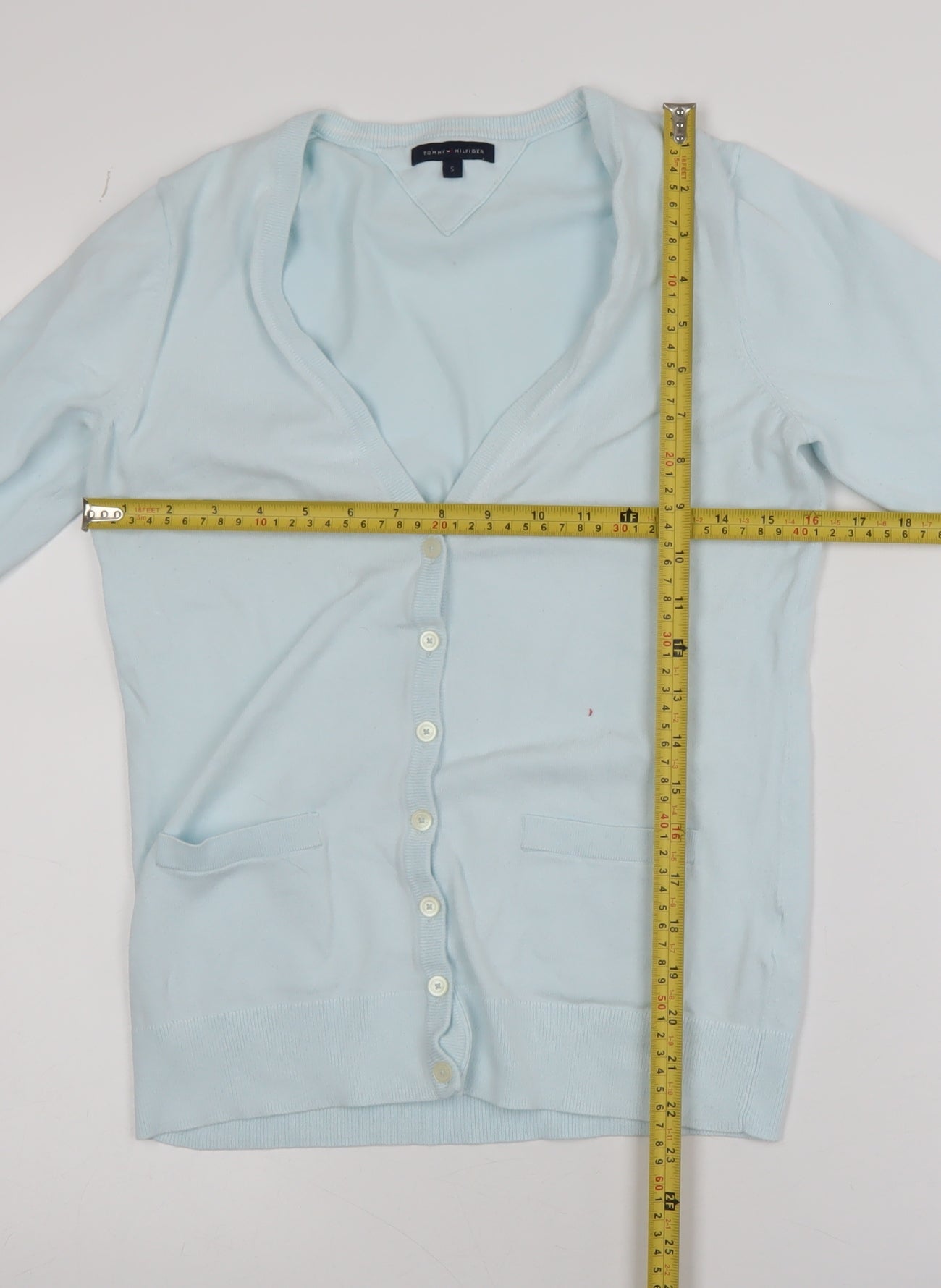 Womens UK Size S Tommy Hilfiger Blue Cardigan Jumper