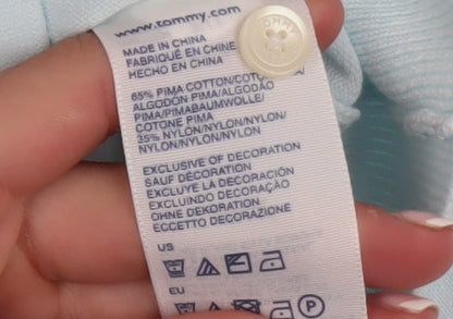 Womens UK Size S Tommy Hilfiger Blue Cardigan Jumper