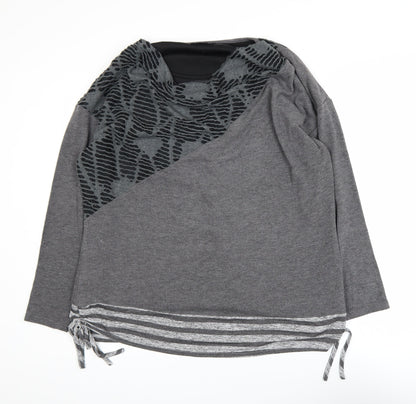 Womens UK Size 2XL Klass Grey Tunic Blouse