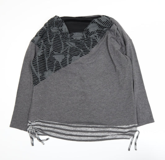 Womens UK Size 2XL Klass Grey Tunic Blouse